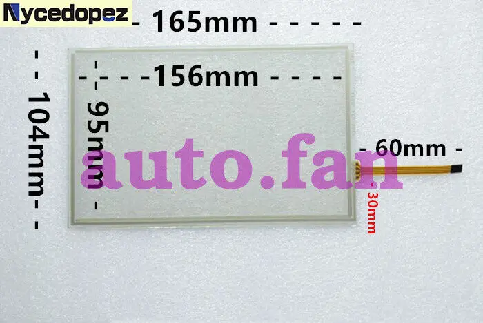

7-дюймовое резистивное Сенсорное стекло 165x104 мм для WEINVIEW IQ6070IK IHMT6070IH 6071IP