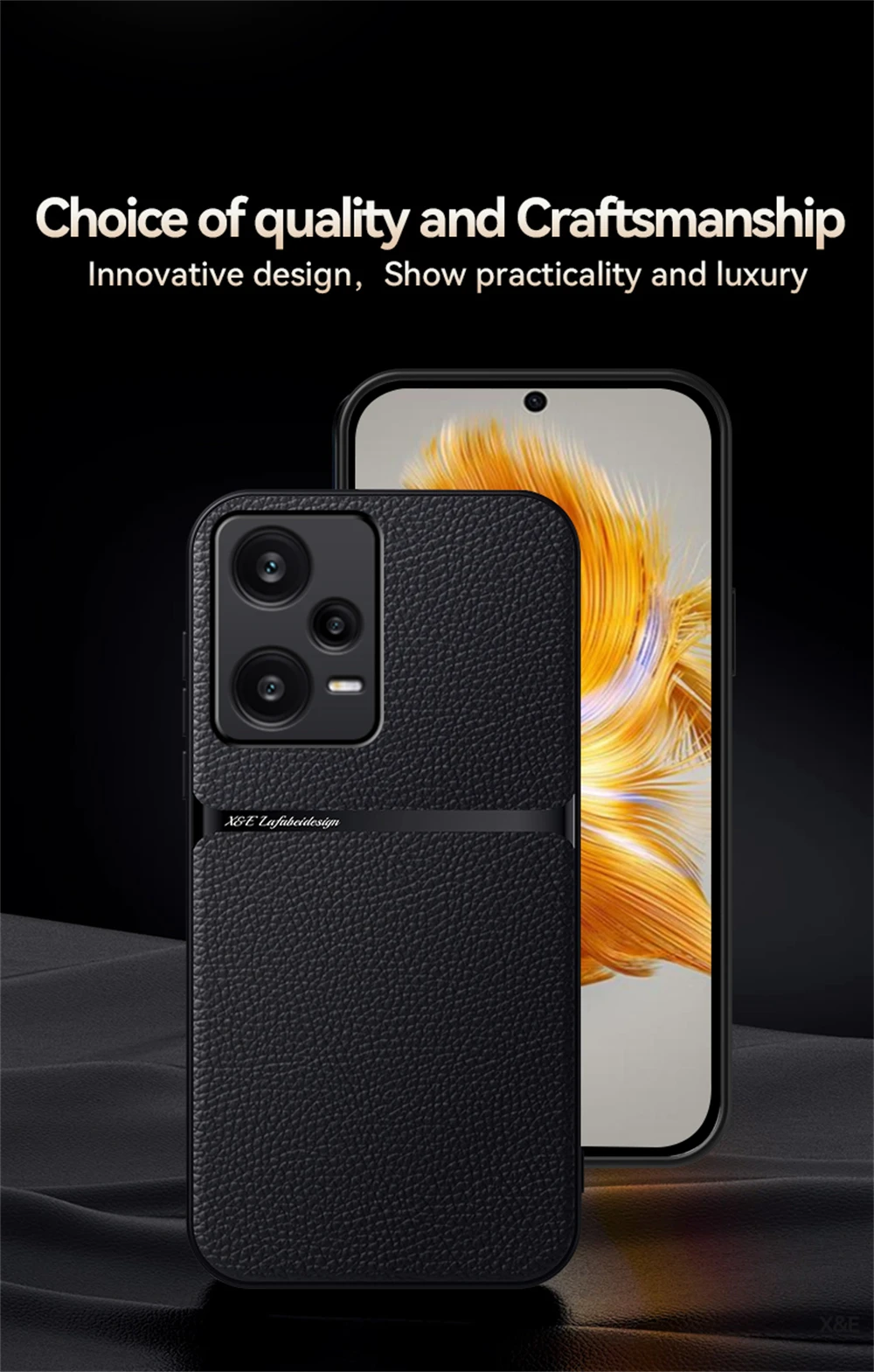 Coque de téléphone magnétique en cuir pour redmi note protection_voghion.com