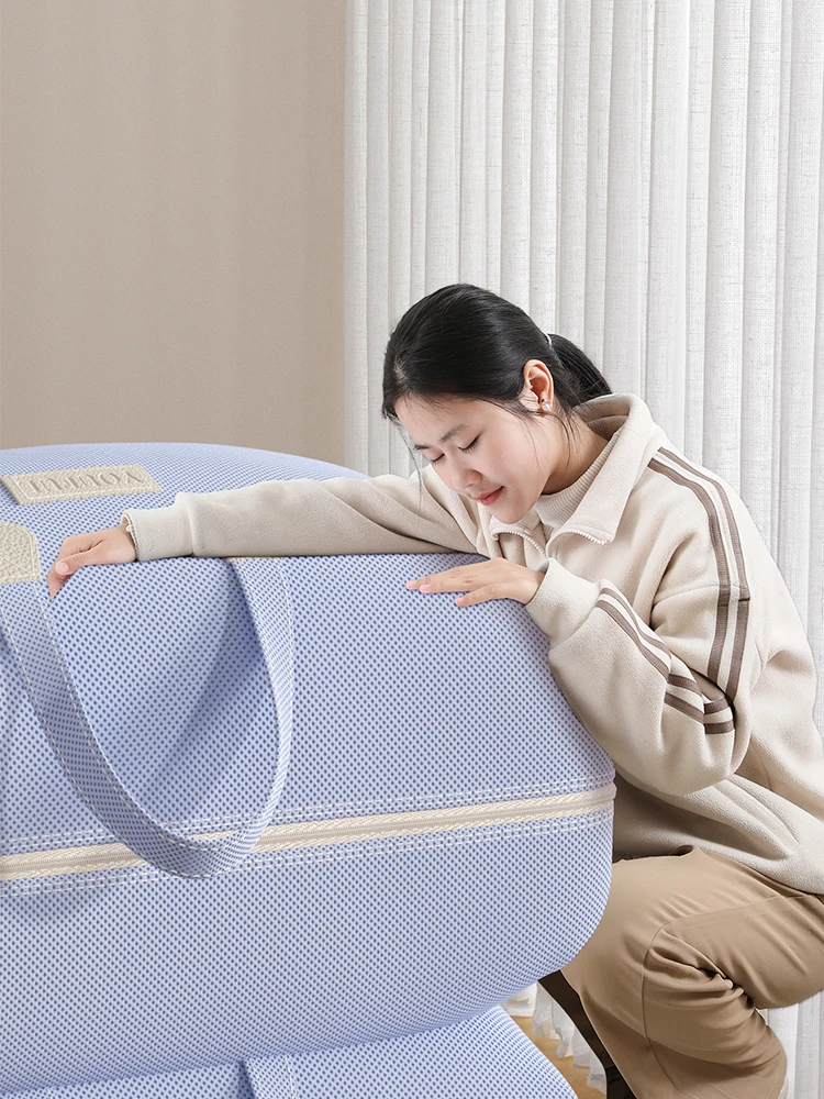 Oversized duffel bag Foldable moving doggy bag Handbag Clothing quilt storage bag College dormitory essentials Blue 3