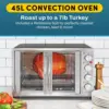 Elite Gourmet -French Door 47.5Qt, 18-Slice Convection Oven 4-Control Knobs, Bake Broil Toast Rotisserie Keep Warm, Inc 3