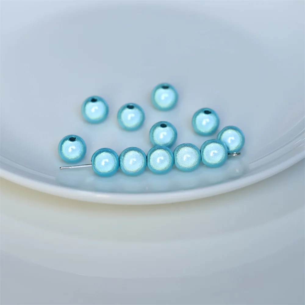 Satin Luster Imitation Pearl Glass Beads - Round, Dyed, Loose Spacer Beads for Jewelry and Vase Filler