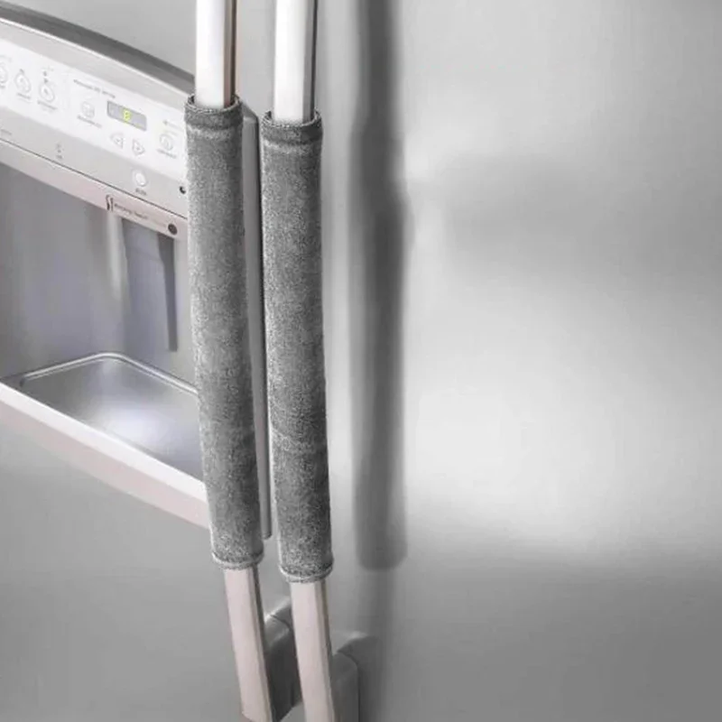 Refrigerator Door Handle Cover 2Pcs Kitchen Appliance Decor Handles Antiskid Protector Gloves Fridge Oven Keep off Fingerprints door handle covers