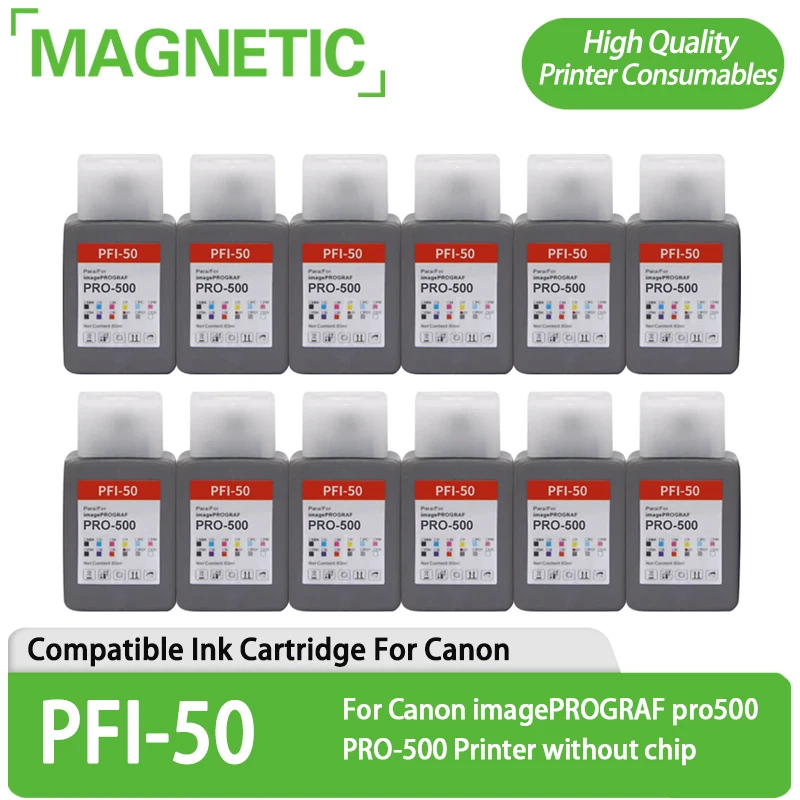 

PFI-50 PFI50 PDI50 чернильный картридж, совместимый с принтером Canon imagePROGRAF pro500 PRO-500 без чипа