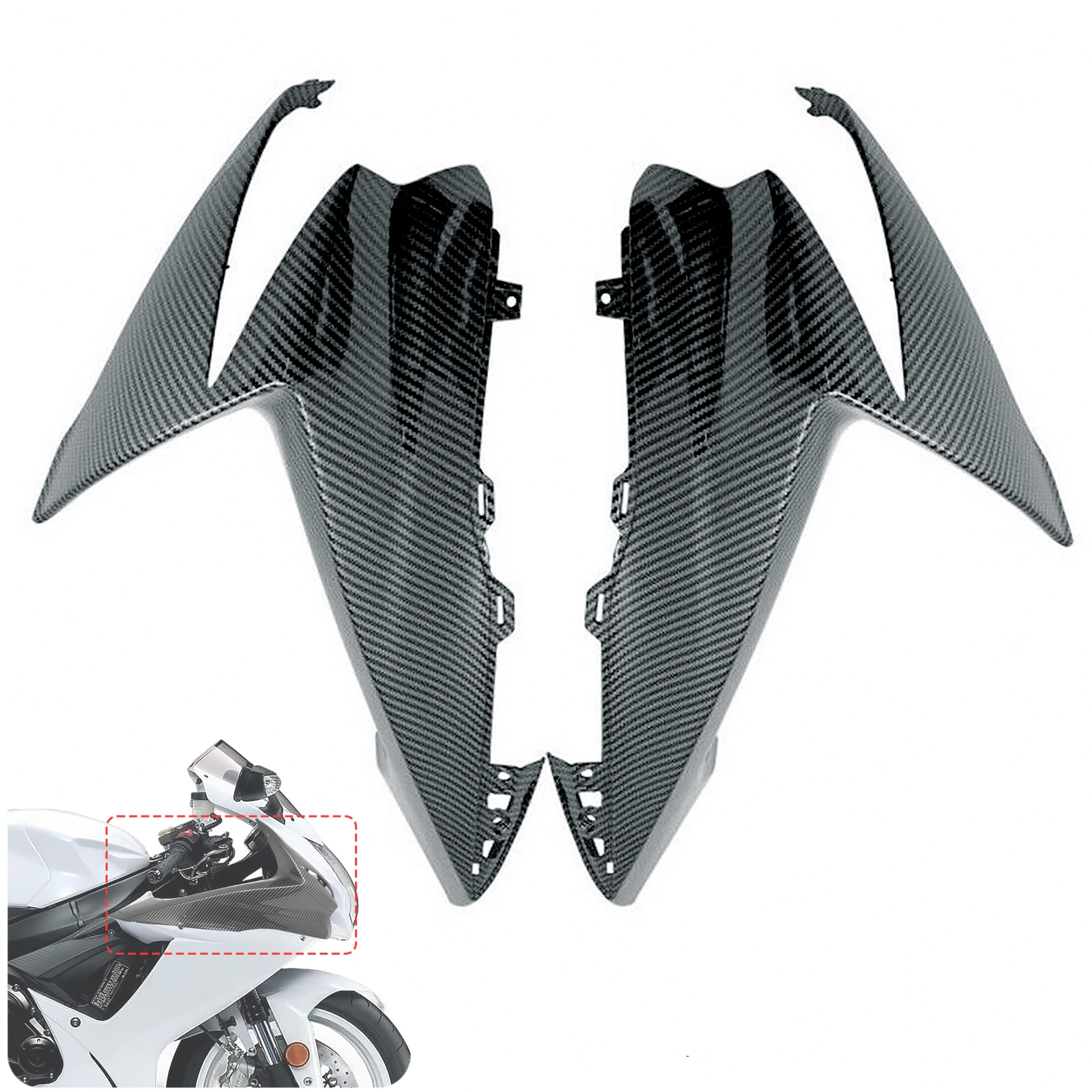

Для suzuki gsx-r gsxr 600 750 11-19 k11 узор из углеродного волокна боковое крыло отделка панель обтекатель капот Замена Ремонт