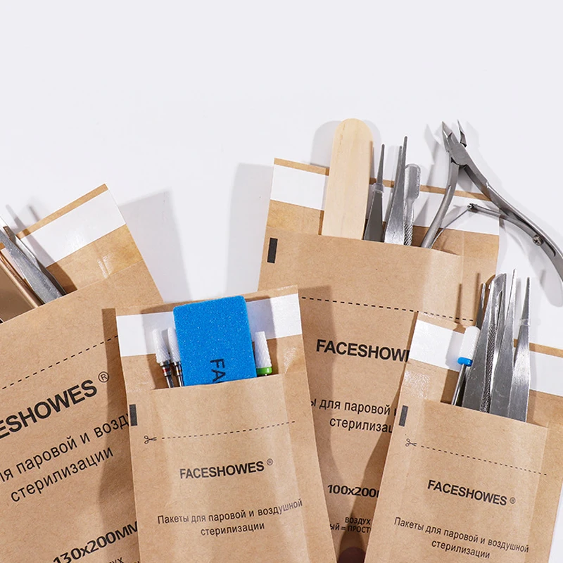 50/100Pcs Disposable Sterilization Disinfection Bag Set Nails Equipment Disinfection Accessories Nail Tools Sterilizer Kraft Bag