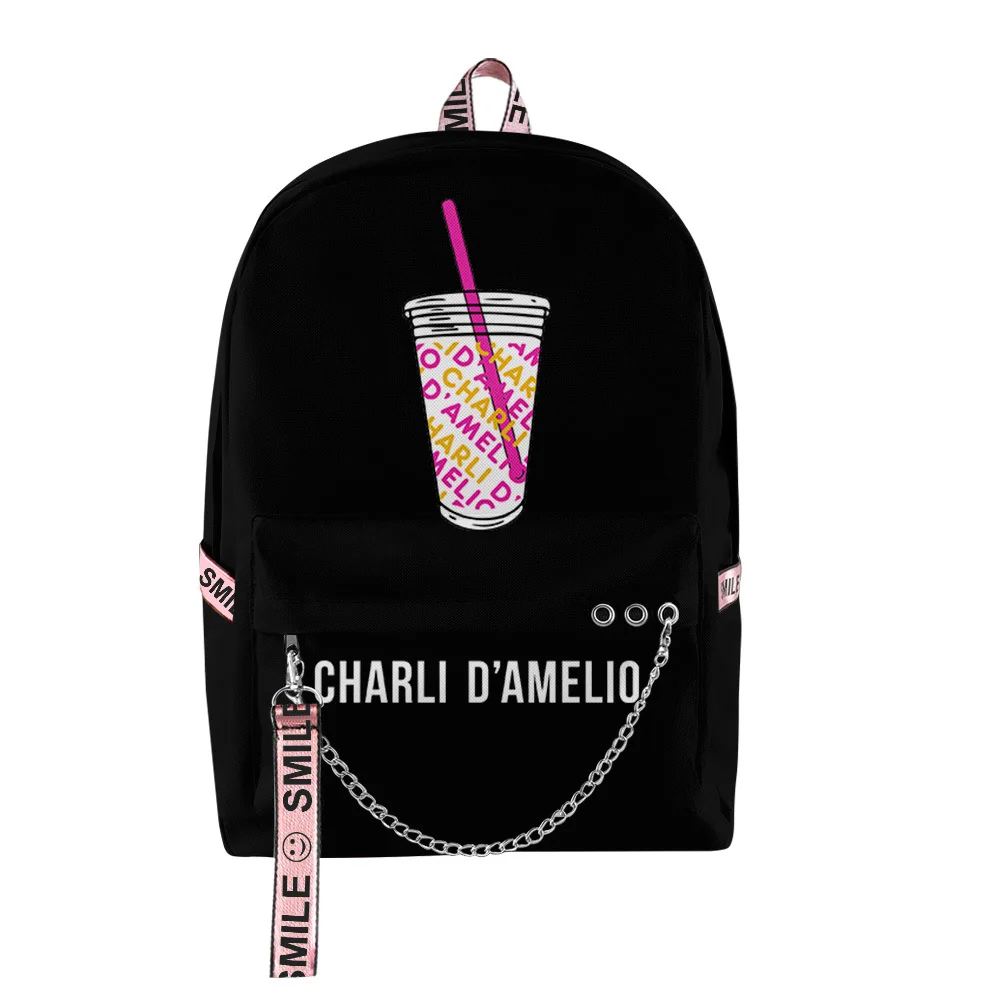 

Популярные школьные ранцы Charli DAmelio в стиле хип-хоп, унисекс, Водонепроницаемые многофункциональные дорожные рюкзаки из ткани Оксфорд с 3D-принтом для ноутбука