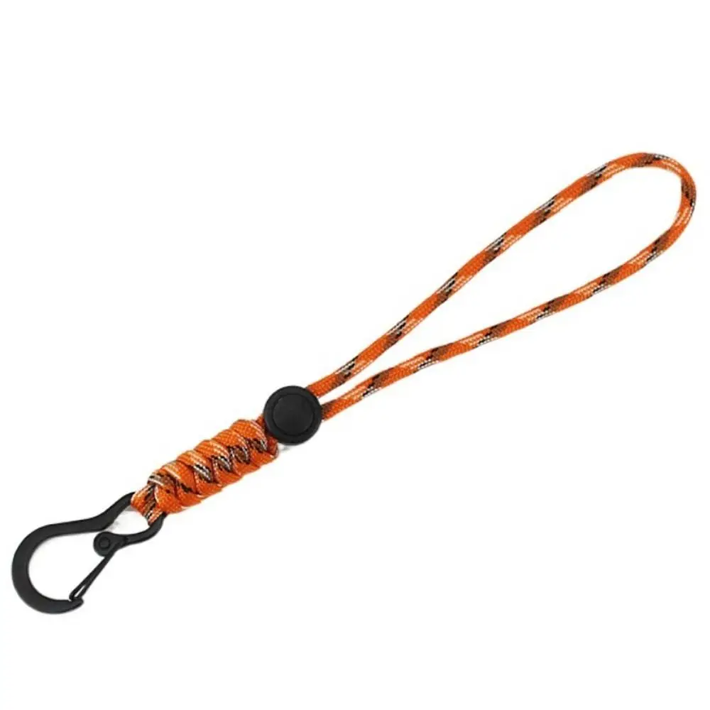 High Strength Paracord Lanyard Multifunctional Anti-lost Braided Woven Keychain Wear-resistant Stable Paracord Keychain Camping