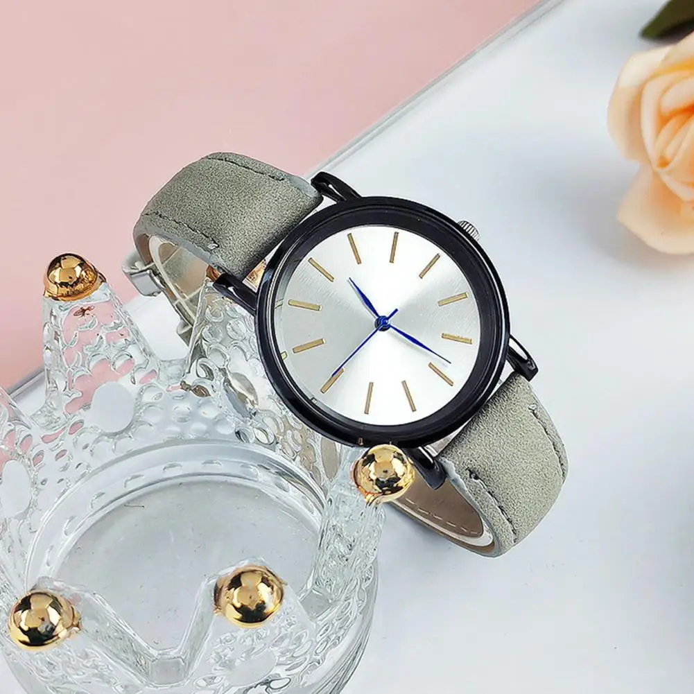 

Casual Outfit Watch Elegant Lady's Quartz Wristwatch with Adjustable Faux Leather Strap High Accuracy Time-checking for Daily