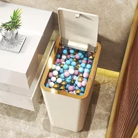 10L Odor Proof Trash Can with One-Touch Modern Design Durable Plastic Bathroom Kitchen Bin Space Saving Leakproof garbage can 3