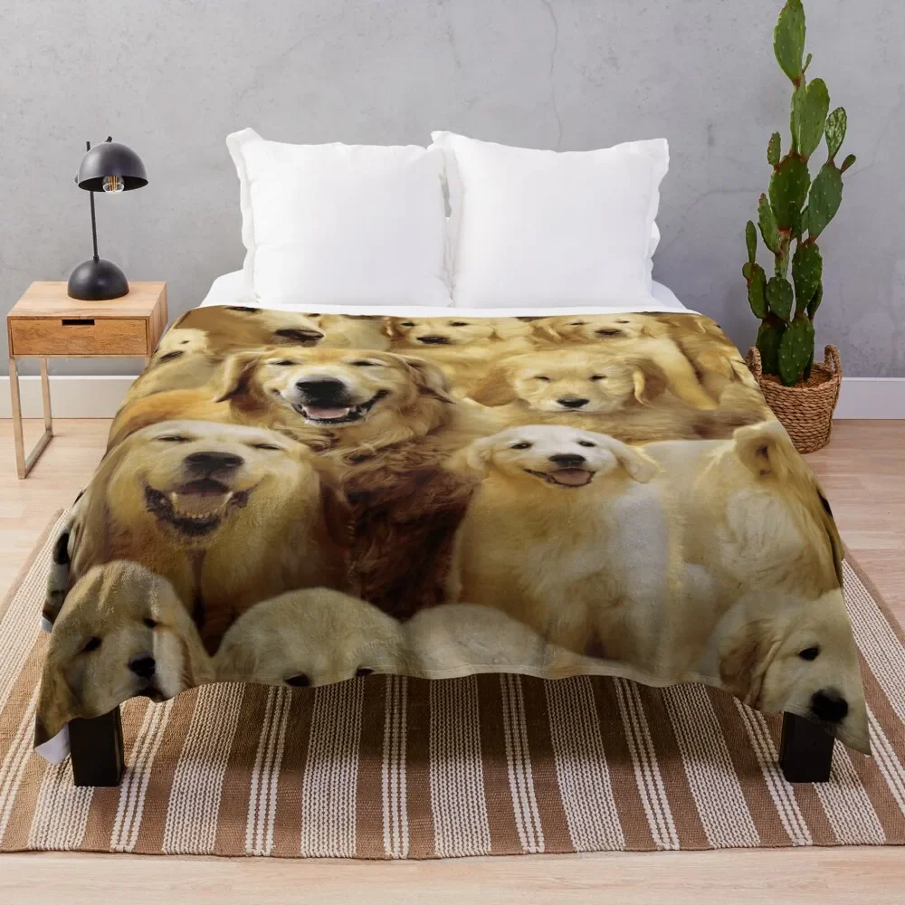 

Golden Retrievers Throw Blanket Flannels blankets and throws Blankets
