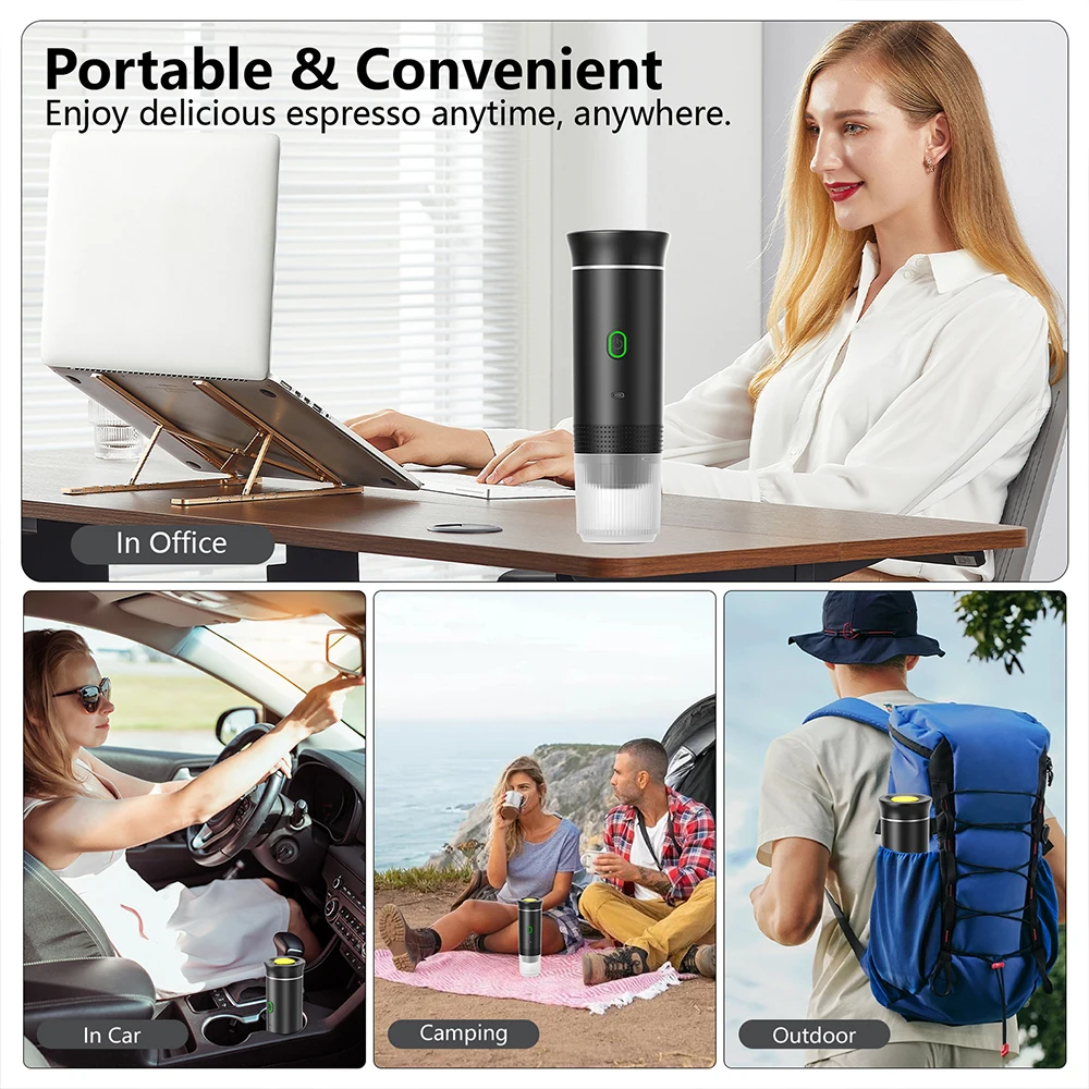 Electric Coffee Machine Travel Handy 3 In1 Espresso Portable Coffee Espresso Mak