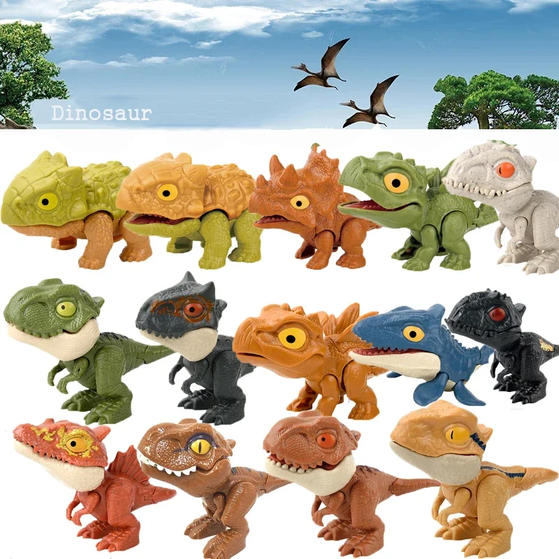 Jurassic Finger Dinosaur  Tyrannosaurus Model Toys for Kids Finger Biting Dinosaurs Movable Joints Dinosaur Toy for Boy Gift 3