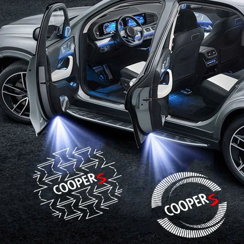 

2 шт., декоративные лампы для дверей автомобиля Mini Cooper JCW R55 R58 R59 R60 F56 F60