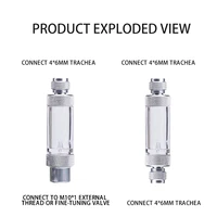 ZRDR aquarium Check Valve-Regulator Diffuser Reactor Single-Head or Dual-Head Aquarium CO2 Bubble Counter Air Pump Accessories 2