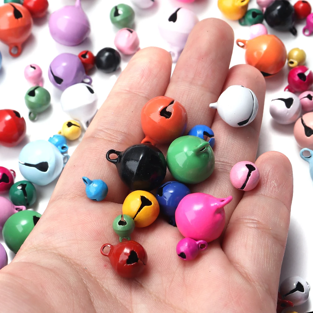 50 teile/los Kleine Jingle Bells Perlen Mix Farben Lose Charme Glocke Für Handgemachte Weihnachten Party Dekoration DIY Schmuck Zubehör – Detail 7