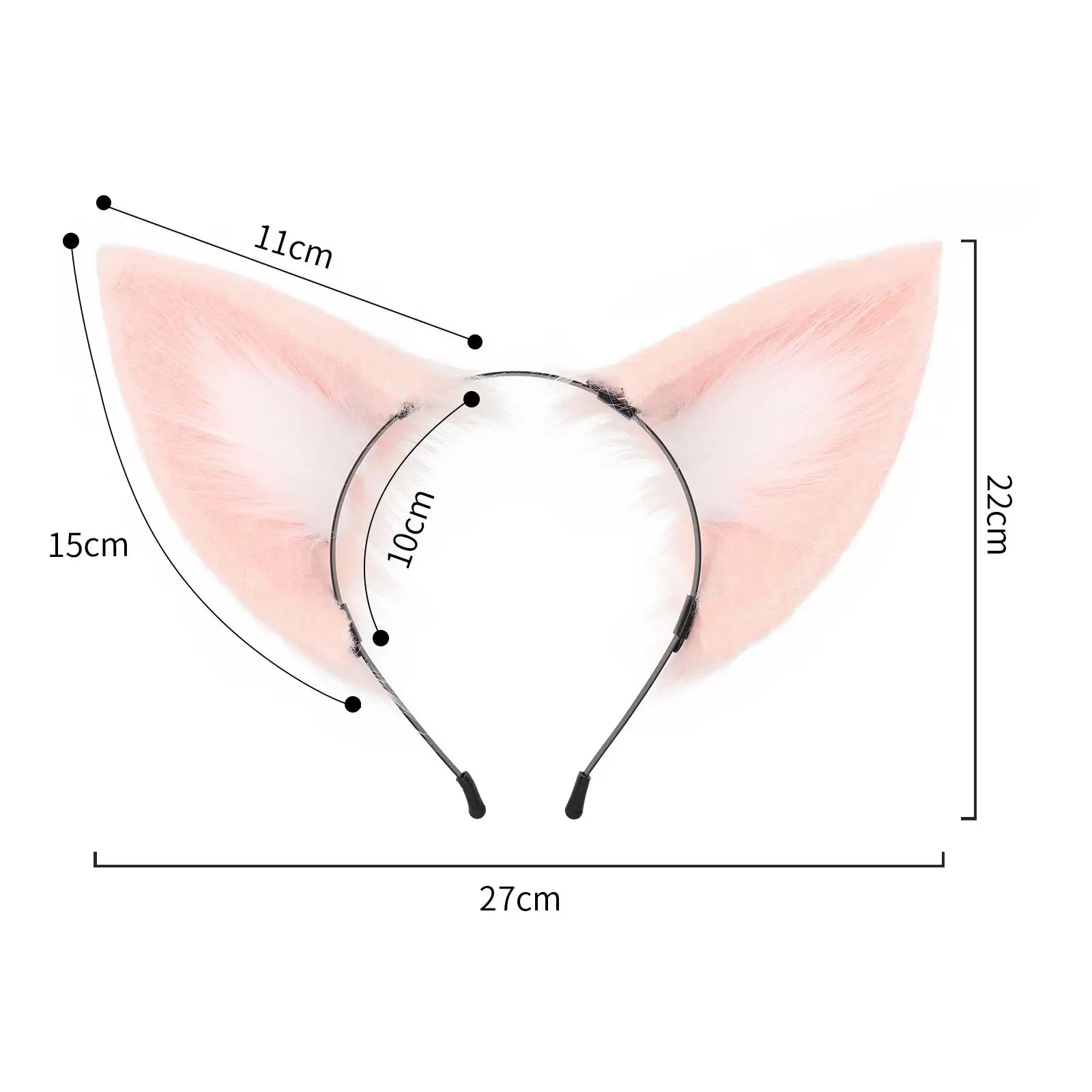 

Ears and Tail Fancy Dress Ears Headband and Tail Accessories Set Costume Set for Props Prom Party Cosplay Costume Adult Women