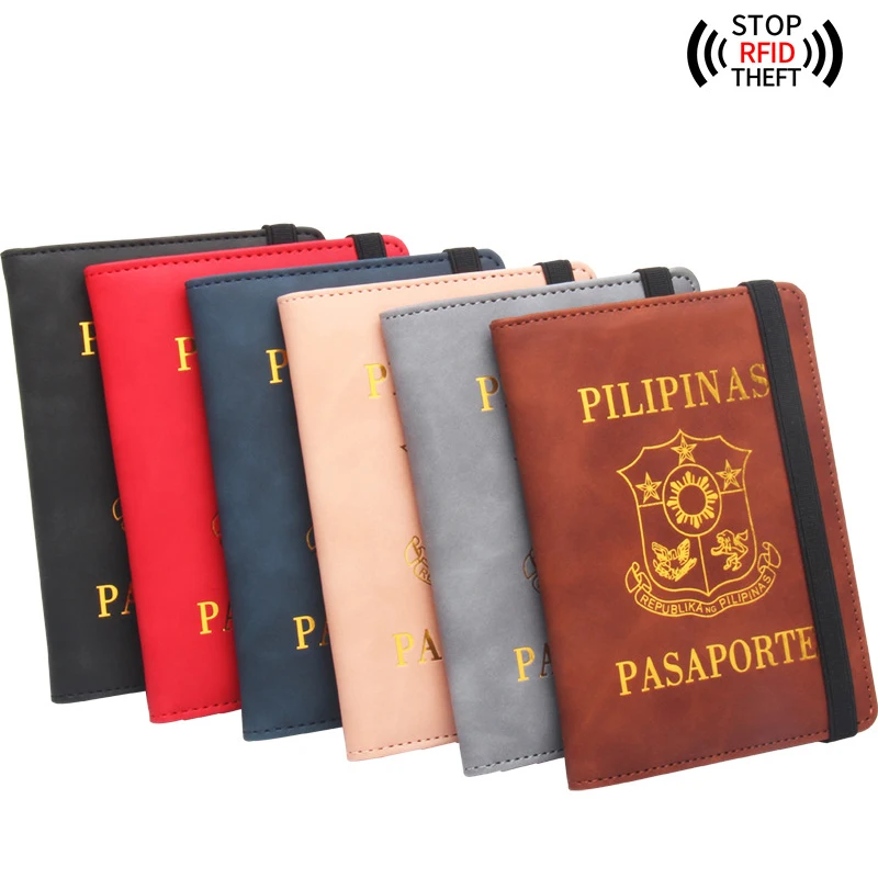 

Rfid Philippines Passport Cover Multifunction Women Wallet Passport Holder Men Bank Id Case Credit Travel Accessories