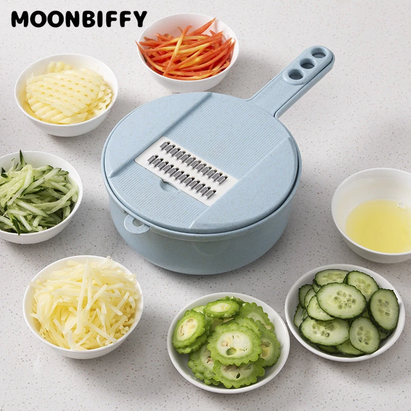 6/12 In 1 MultiFunction Vegetable Cutter Chopper Carrots Potatoes