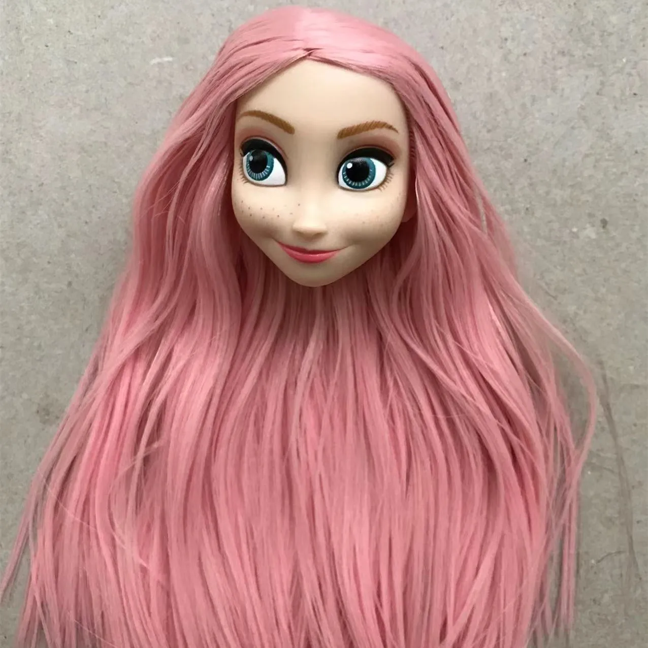 MENGF Neue Puppenköpfe Langes buntes Haar Puppenköpfe Mädchen Weiches Haar Puppendekorationen Gutes Make-up Chinesische klassische Mädchenpuppenfiguren – Detail 13