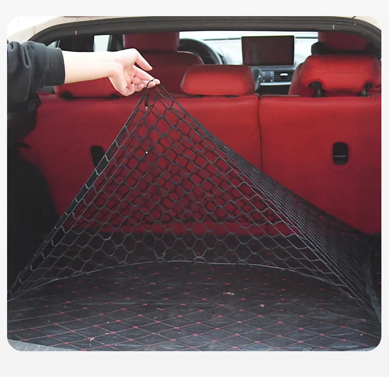 Kaufe Universal Auto Kofferraum Hinten Cargo Organizer Lagerung Elastische  Mesh Net Halter 4 Haken