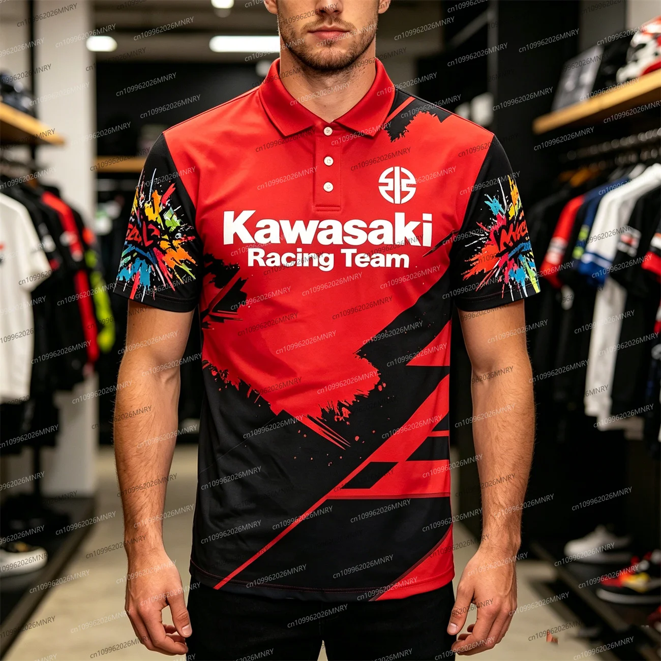 Kawasaki TShirt Riding Sunscreen 빠른 건조 땀 남성 폴로 셔츠 3d 프린트 여성 티셔츠 여름 남성용 오토바이 티셔츠