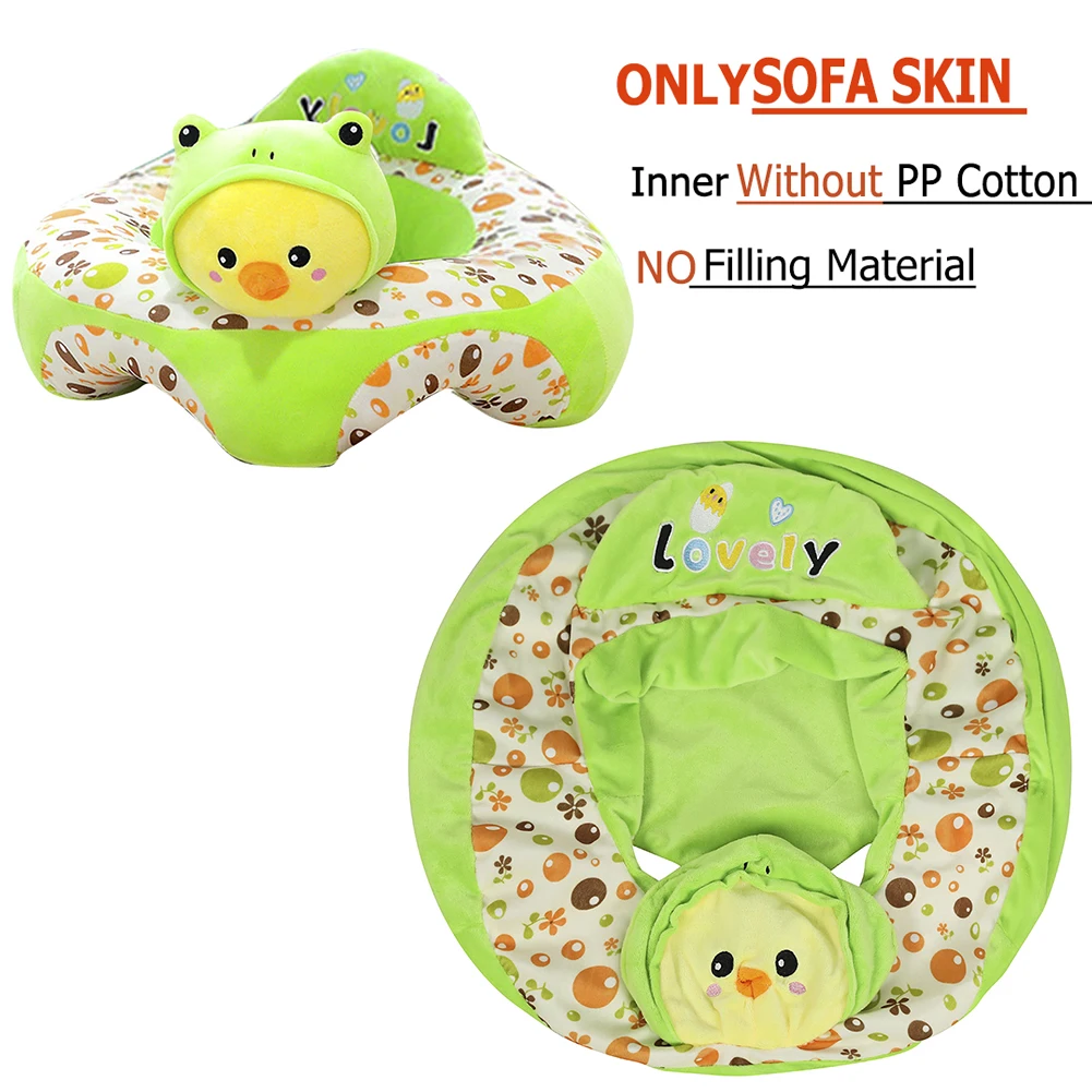 Cute Cartoon Baby Sofa Cover Learning to Sit Seat Feeding Chair Case Kids Baby Sofa Skin Infant Baby Seat Sofa Without Cotton