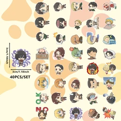 Attack on Titan Chibi Stickers Set - DIY Decorative Sticker Collection - 6X5.2X0.5cm (641D - AttackonTitan)