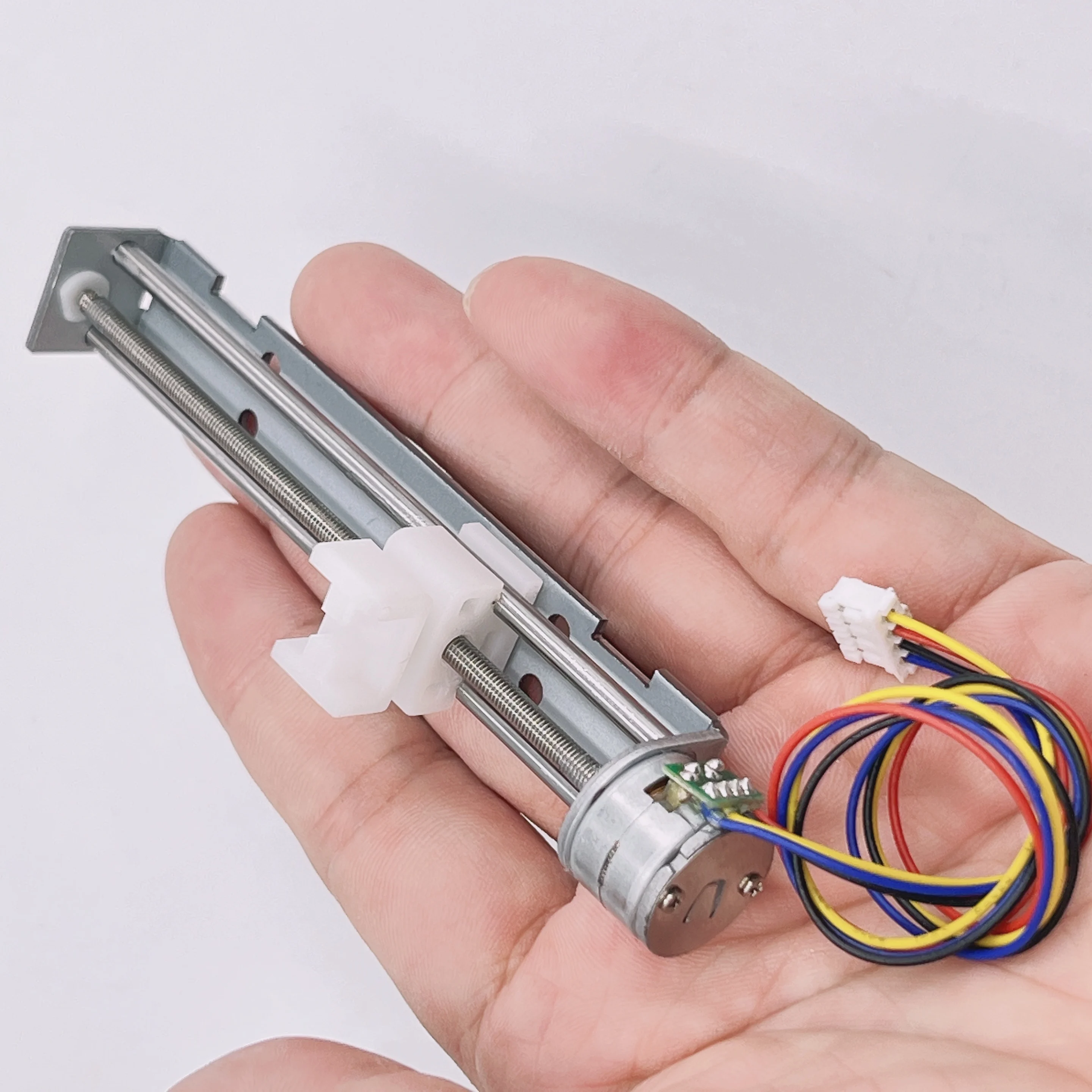 DC 5V-9V 12V 2 Fase 4 Draads Stepper Motor Lineaire Rail 90 mm Slag Leadscrew Lineaire Trap Actuator met Moer Slider Staphoek 18 Graad voor DIY Laser Graveermachine