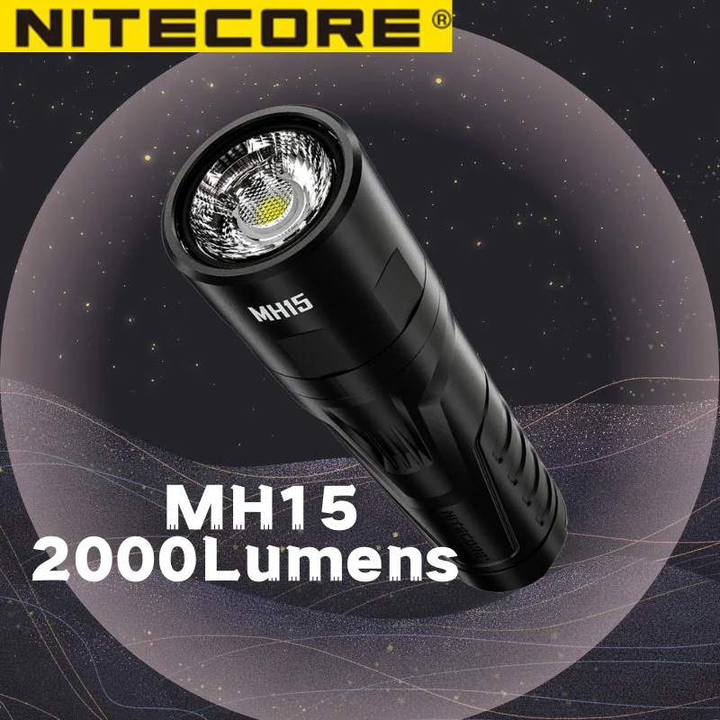 

NITCORE MH15 2000Lumens USB-C Rechargeable Built-in Battery Power Bank Flashlight