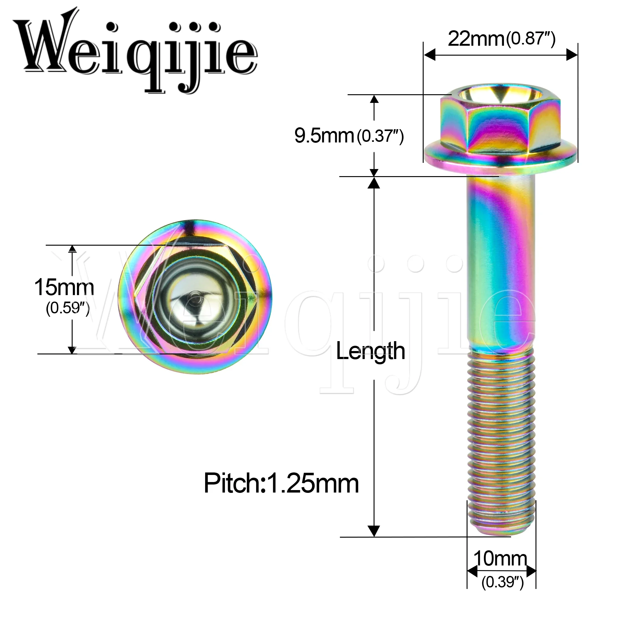 Vite M6x35 Mm, Esagonale Con Flangia Titano Oro Anodizzato - Foto 7