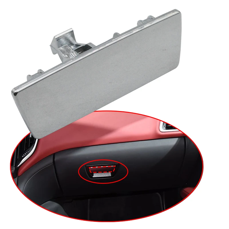 673005415 Misura Per Maserati Chrome Glove Box Maniglia Del Cassetto 2014-20 Quattroporte M156 Ghibli Copilot Tool Box Glovebox Maniglia Serratura