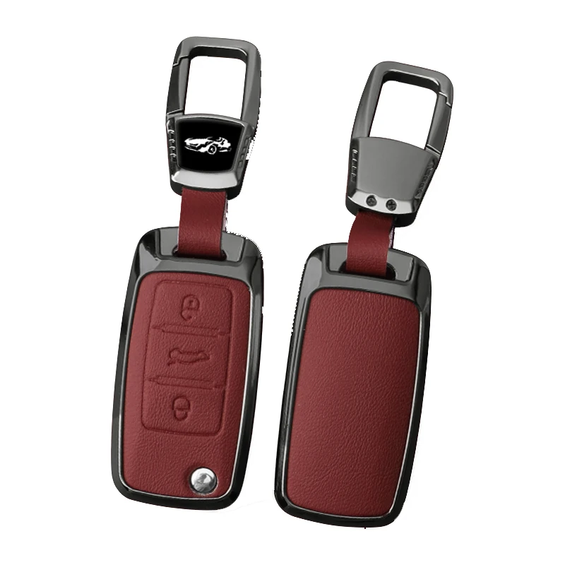 Durable Metal Alloy Leather Key Case Cover