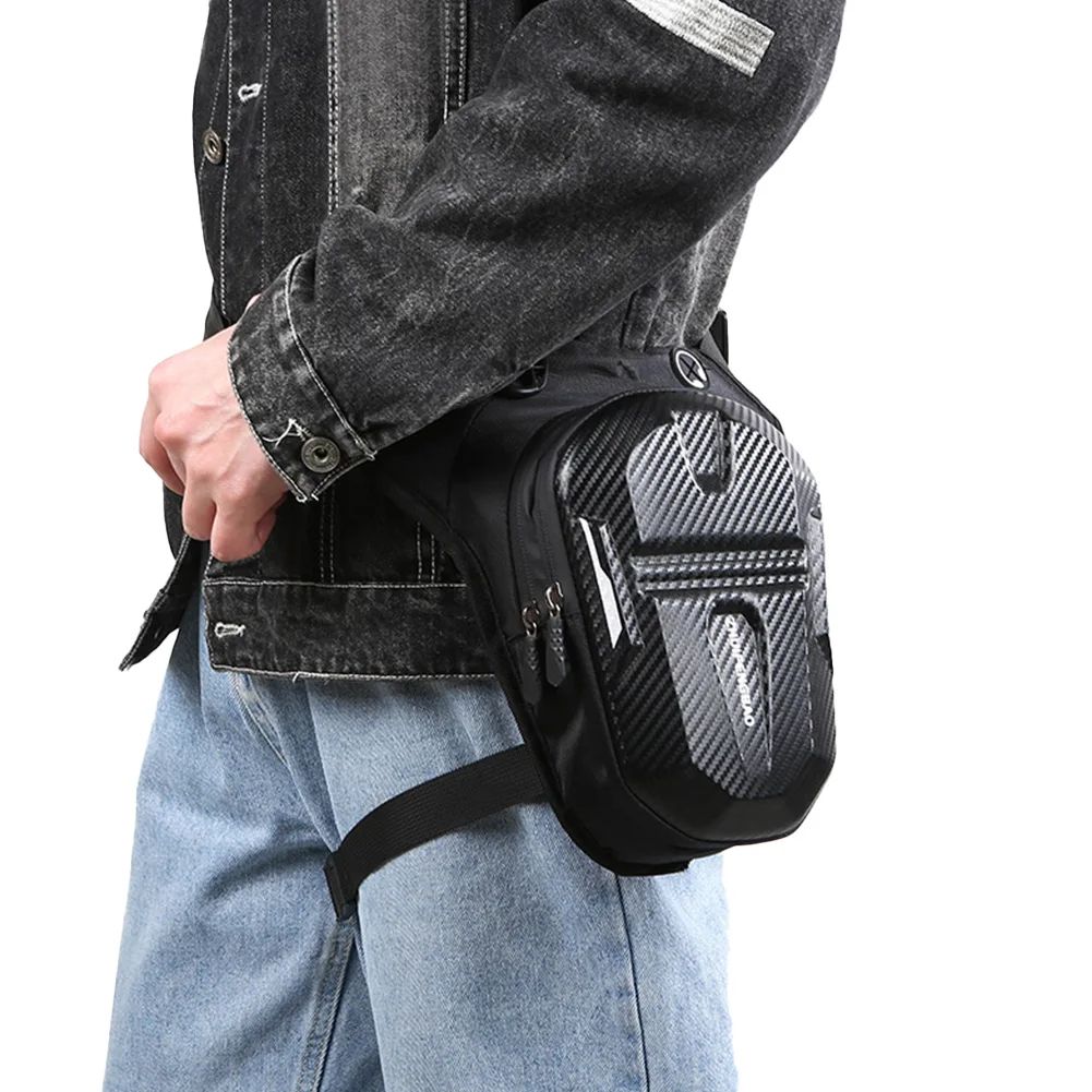 Travel Chest Bag Zipper Closure Riding Thigh Pouch Adjustable Multi-Function Fanny Pack for Motorcycle Riding Travel