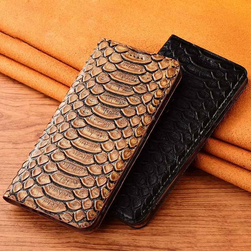 

Snakeskin Veins Genuine Leather Case For Huawei Honor 8 8s 9 9i 10 10i 20 Lite 20i 20s 20e 20 Pro Cowhide Flip Cover Cases