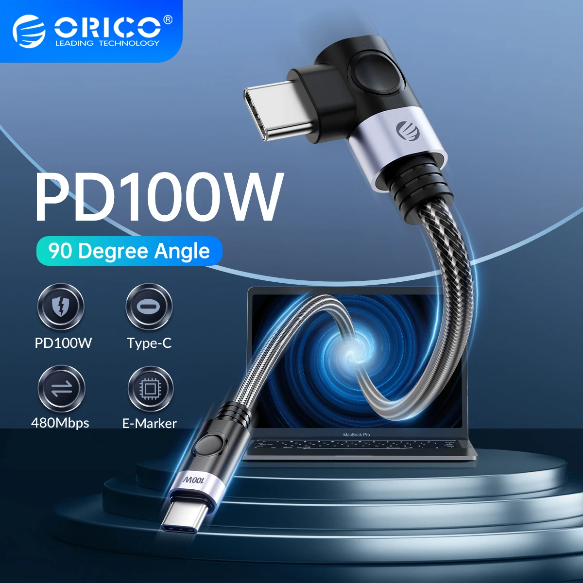 Orico type c to usb c cable pd 100w fast charge quick charge usb c