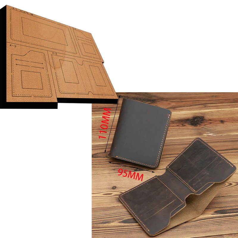 

New Japan Steel Blade t Leather Craft Punch Hand Tool Cut DIY leather craft simple cardholder wallet cutting dies110*95MM
