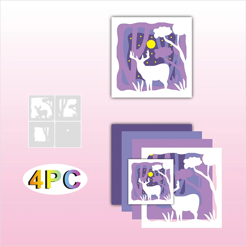 

2023 January April New Dream Forest Many Greeting Card Metal Cutting Die