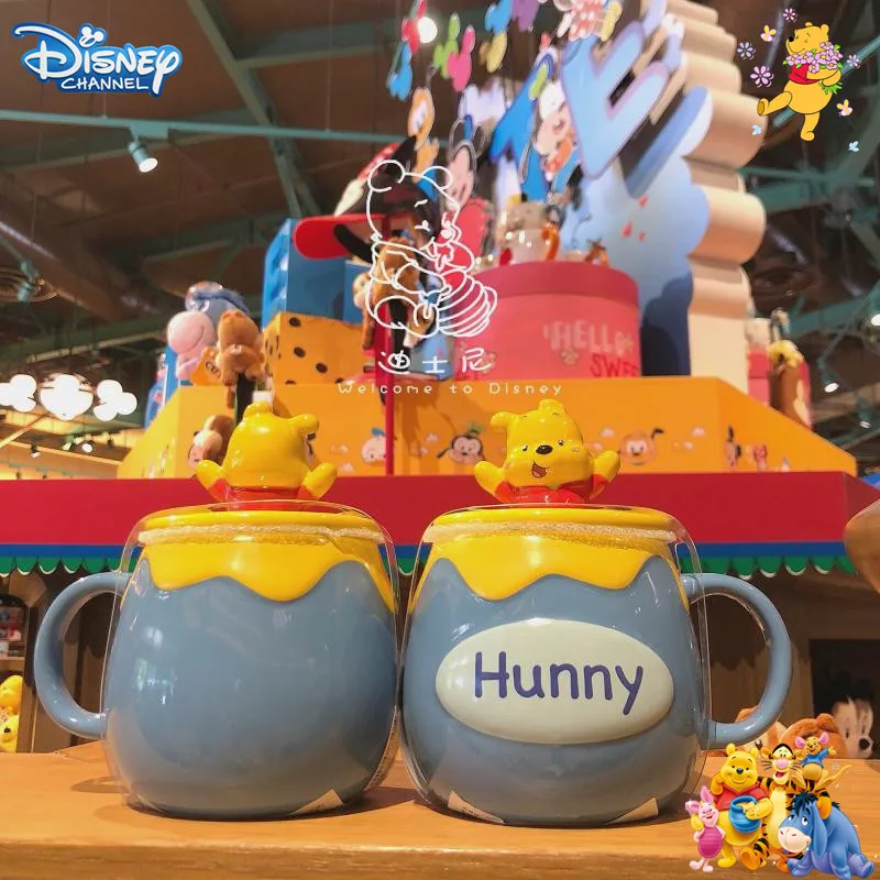 

Керамическая чашка Disney 520 мл Микки кавайный пух, Дональд Дак парный костюм ежедневная необходимость мультяшная девушка детская комната настольная Кружка Стекло