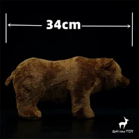 Brown Bear High Fidelity Anime Cute Plushie Grizzly Bear Plush Toys Lifelike Animals Simulation Stuffed Doll Kawai Toy Gifts Kid 2