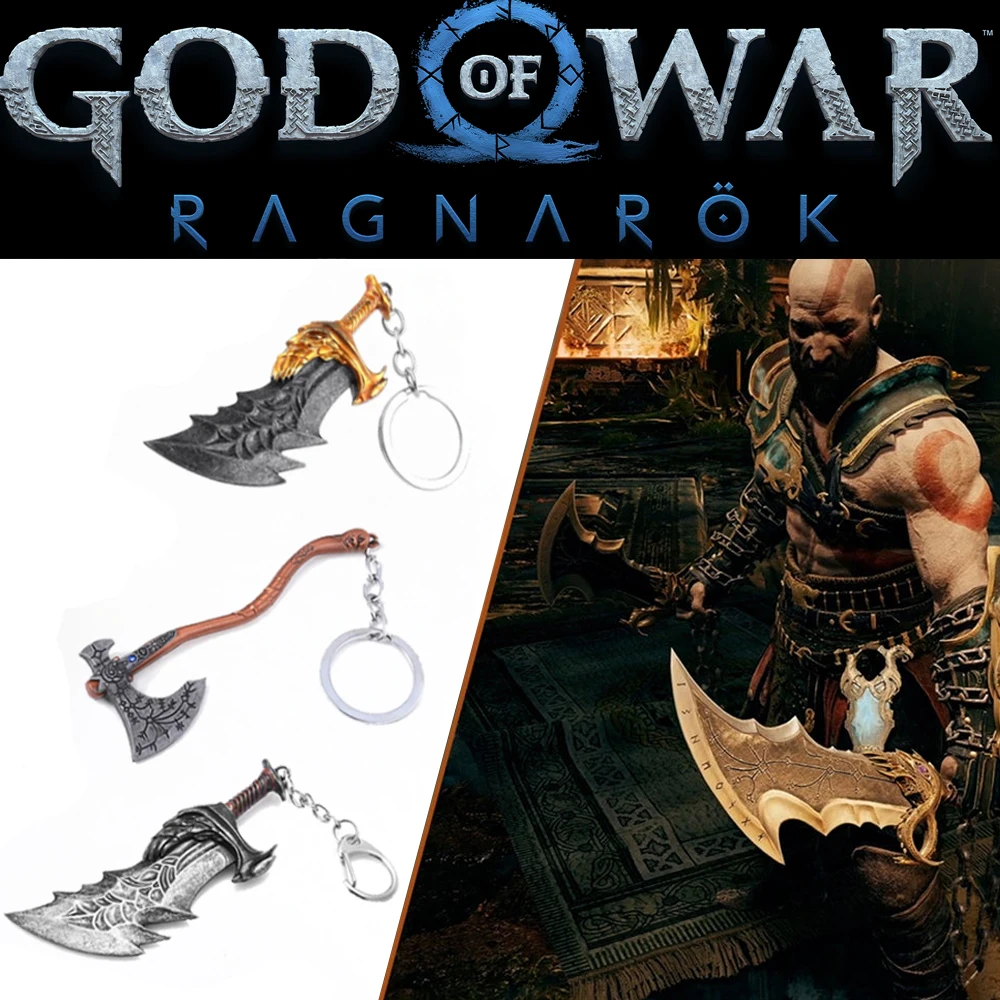 God Of War Ragnarok Blades Of Chaos Portachiavi Kratos' Firma Armi Leviatano Ascia Ciondolo Portachiavi Cool Car Portachiavi Gioielli