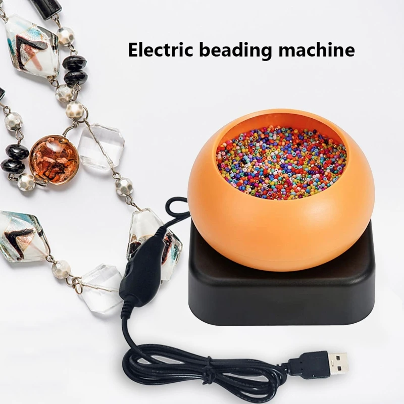 

Automatic Bead String Machine DIY Bracelet Bead Loader Beading Spinner Electric