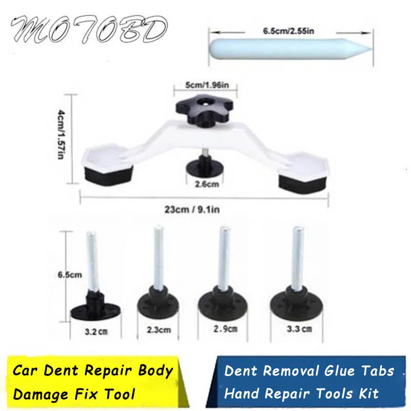 

Universal Car Dent Repair Body Damage Fix Tool Pulling Bridge Puller Dent Removal Glue Tabs Hand Repair Tools Kit Paintless