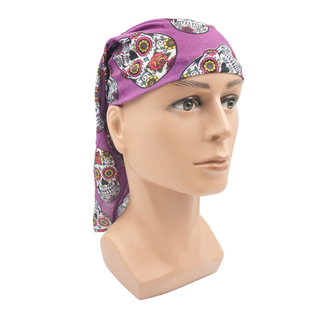 Skull Pattern Seamless Breathable Neck Warmer Gaiter Men Cycling Bandana Women Running Hiking Tube Scarf Sunshield Face Mask