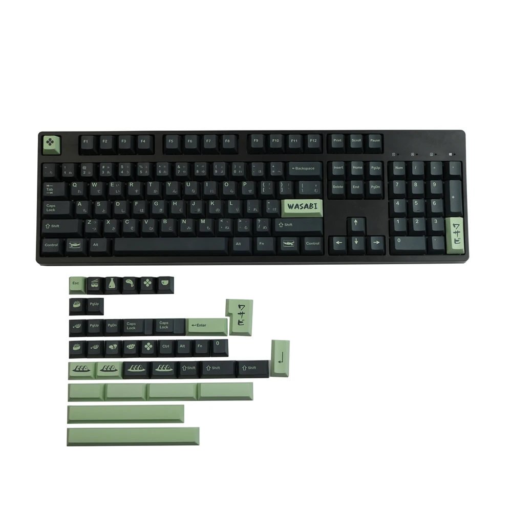Gmk Wasabi Pbt Keycap Dye-sublimação Cereja Perfil Inglês Keycaps para Jogo Gateron mx Interruptor Teclado Mecânico - Imagem 6