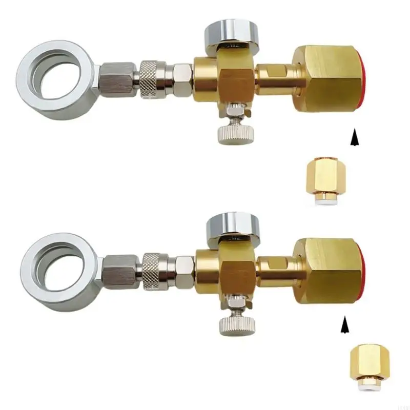 CO2 Cartridges Adapter CO2 Inflation Connector Quick Releasing Adapter Bottle Refill for Kitchen or Outdoor