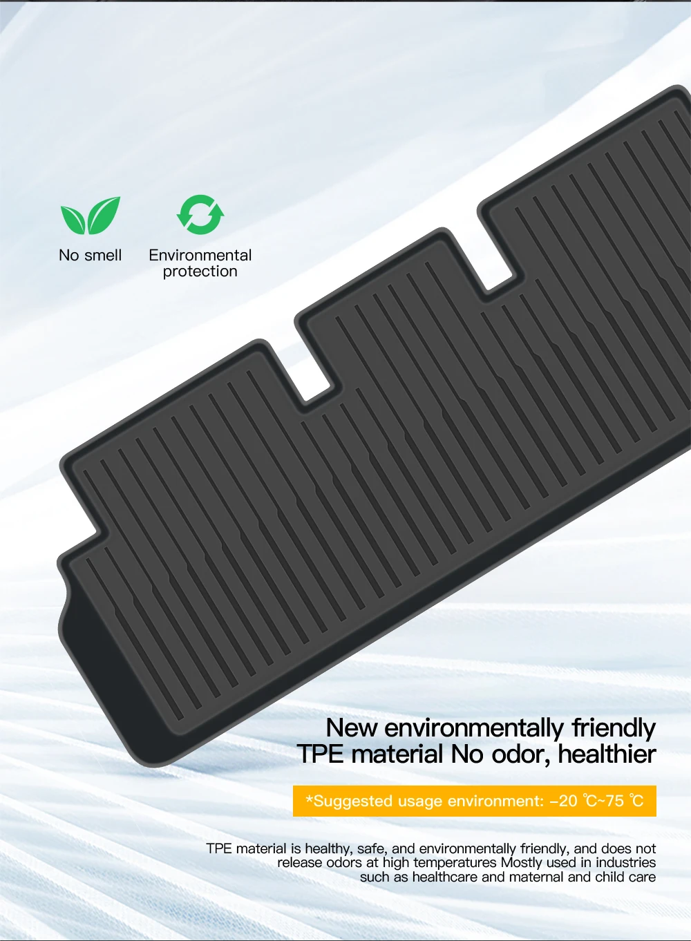 For Tesla Model 3 2021-2023 Model 3 Highland 2024 TPE Floor Mats Waterproof Lugg
