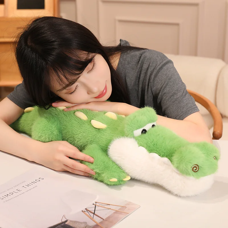 Cartoon Crocodile Plush Toy Soft Stuffed Animal Doll Decorated Pillow Birthday Gift for Children