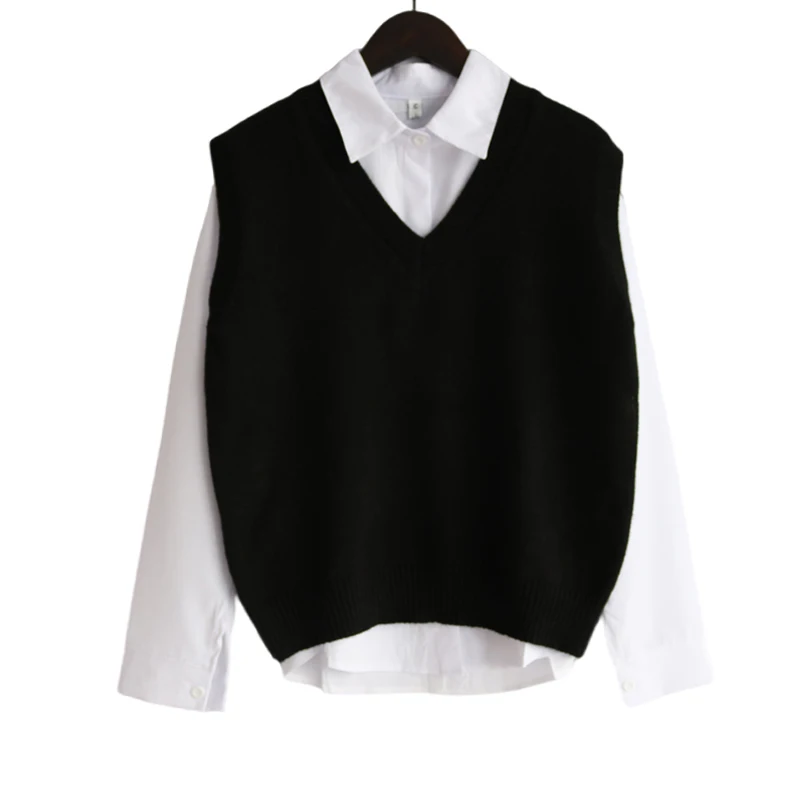 Women’s Knitted Sweater Vest - V-neck Sleeveless Waistcoat