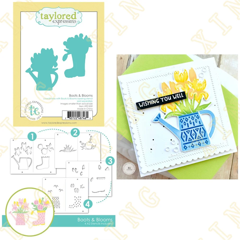 Happy Mother'S Day Boots Blooms Metal Cutting Dies Stencil Per Fai Da Te Scrapbooking Album Stamp Make Paper Card Goffratura Fustellata