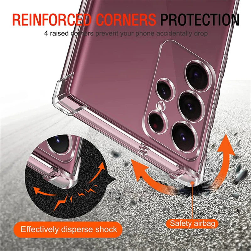 Shockproof Clear Silicone Soft Back Case